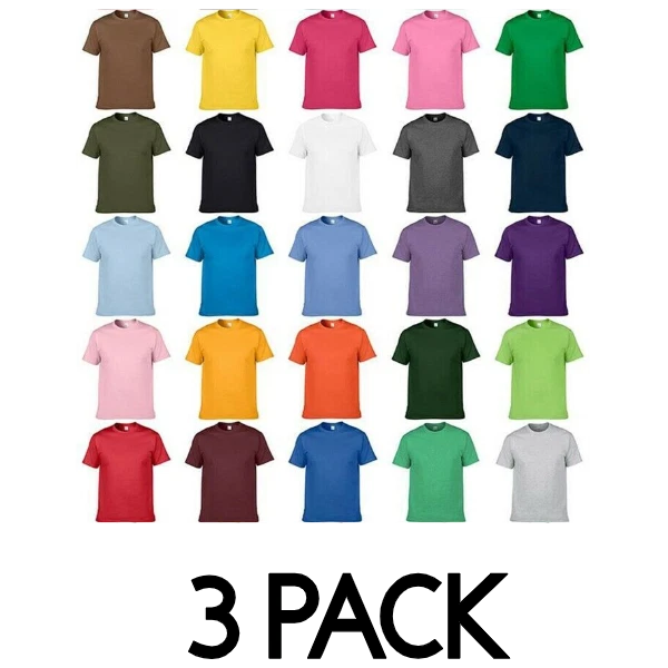 3x PREMIUM SOLS REGENT Men' T-Shirt Cotton Plain Short Sleeve Top  UPTO 5XL PLUS