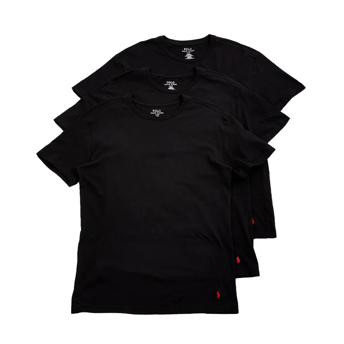Polo Ralph Lauren Slim Fit Cotton Crew Neck T-Shirts, Size Large US, 3-Pack