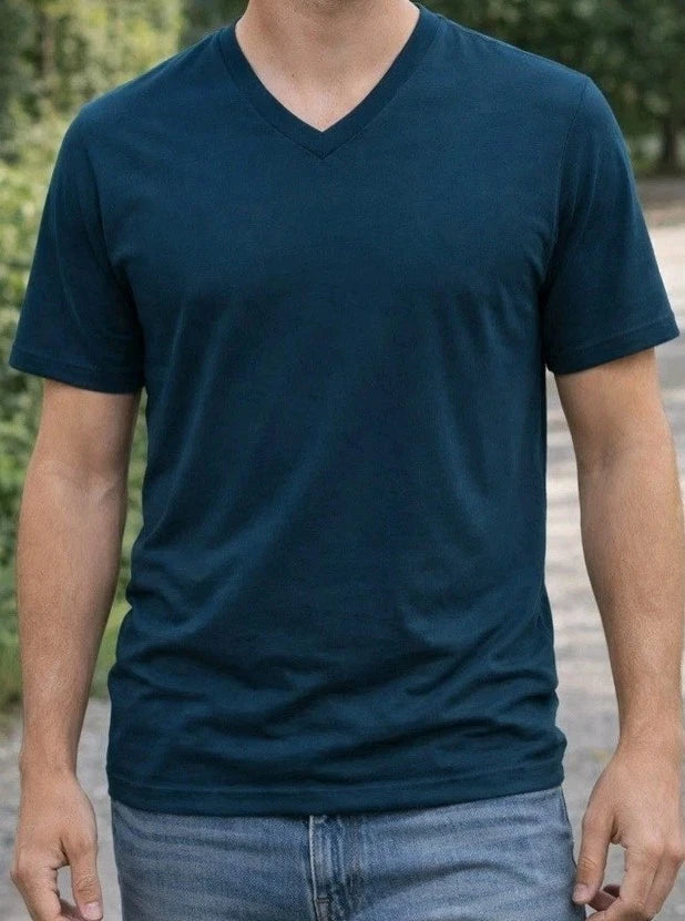 Goodfellow & Co Men’s V-Neck T-Shirts (2) You Pick Large Thunderbolt Blue NWT