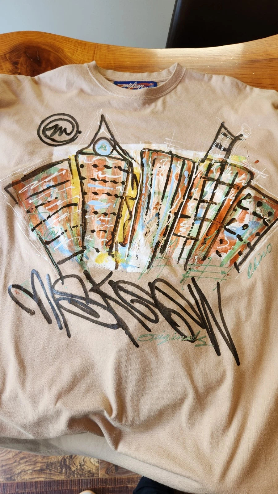 Oversized Miskeen Hand Painted Long Sleeve Shirt Men's 4xl