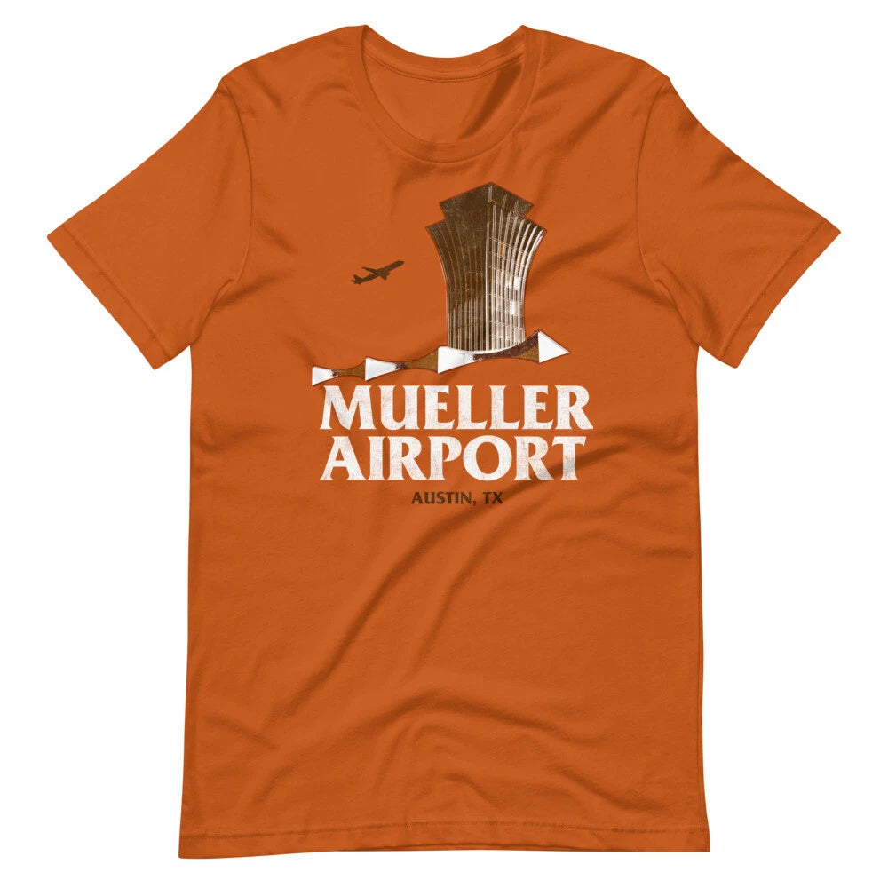 MUELLER AIRPORT AUSTIN TEXAS Tee Shirt Short-Sleeve Unisex T-Shirt