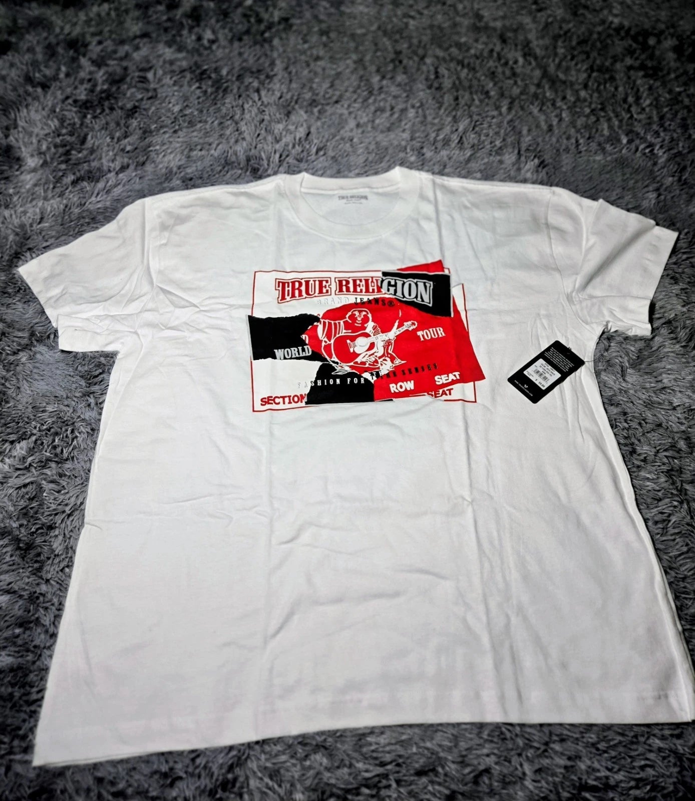 True Religion Men's Short Sleeve Heavy Weight Thorn Logo  XXXL