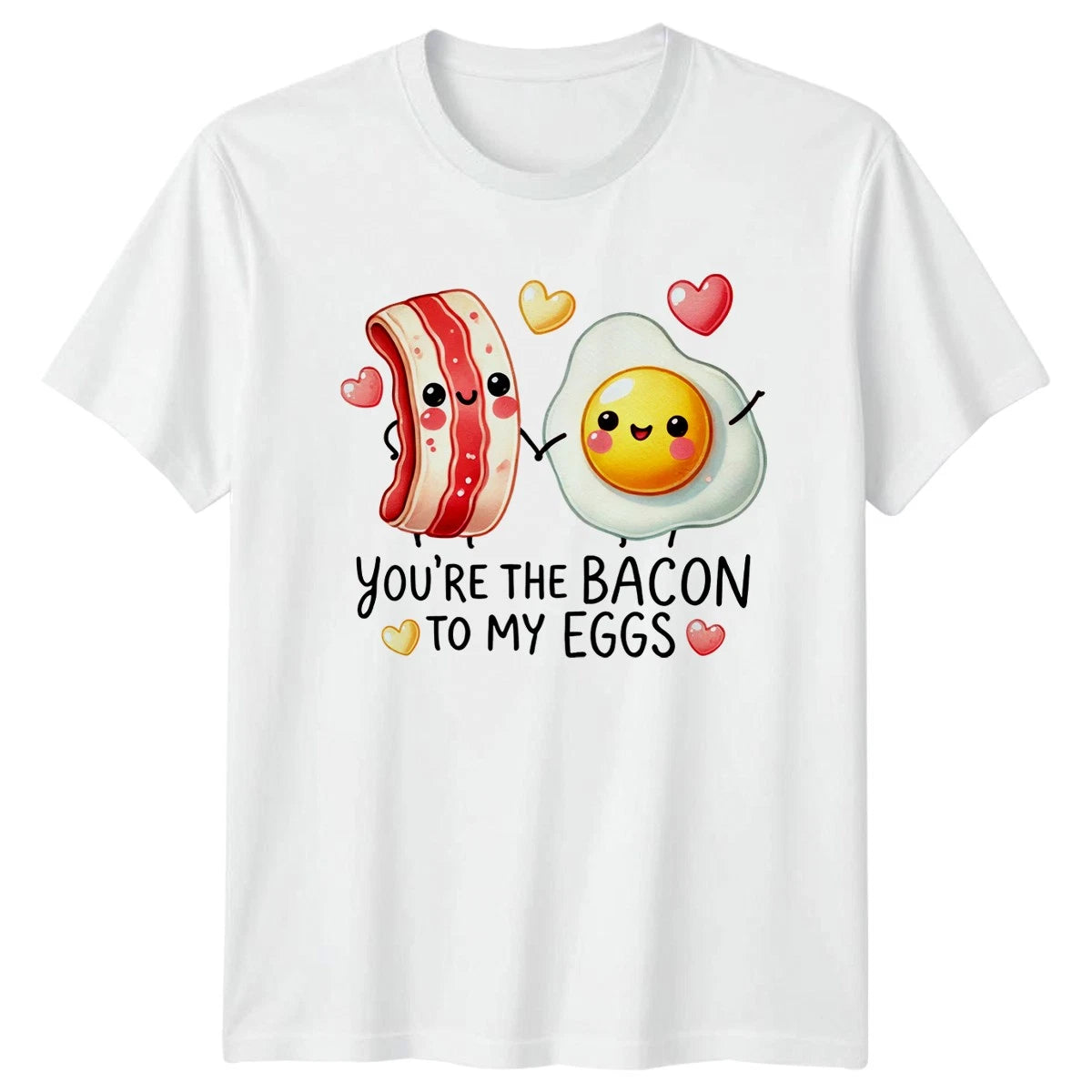 Bacon And Egg Breakfast Food Mens T-Shirt Womens Tee Graphic Unisex Top