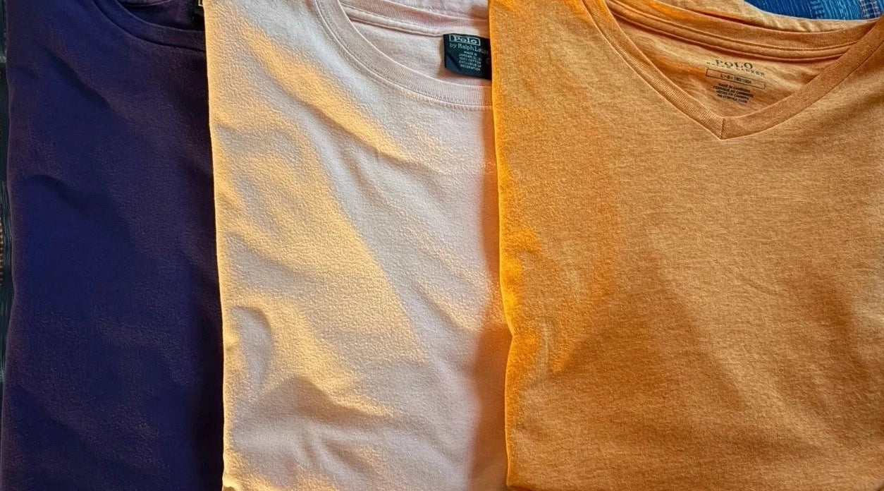 1 Polo Ralph Lauren T-Shirts L/XL V-Neck Multicolor