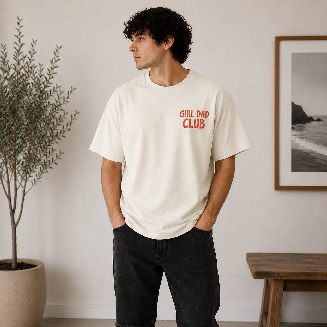 Girl Dad Club Shirt Comfort Colors Vintage Dad Graphic Tee Oversized