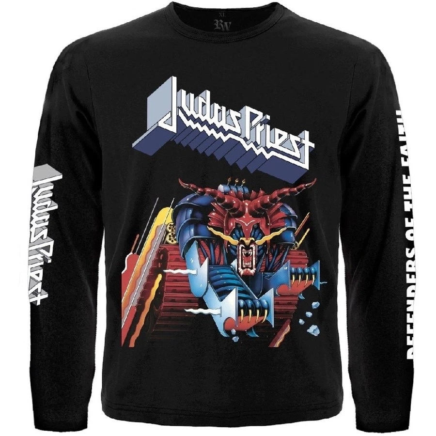 Judas Priest "Defenders of the Faith" Long Sleeve Black T-Shirt iron maiden