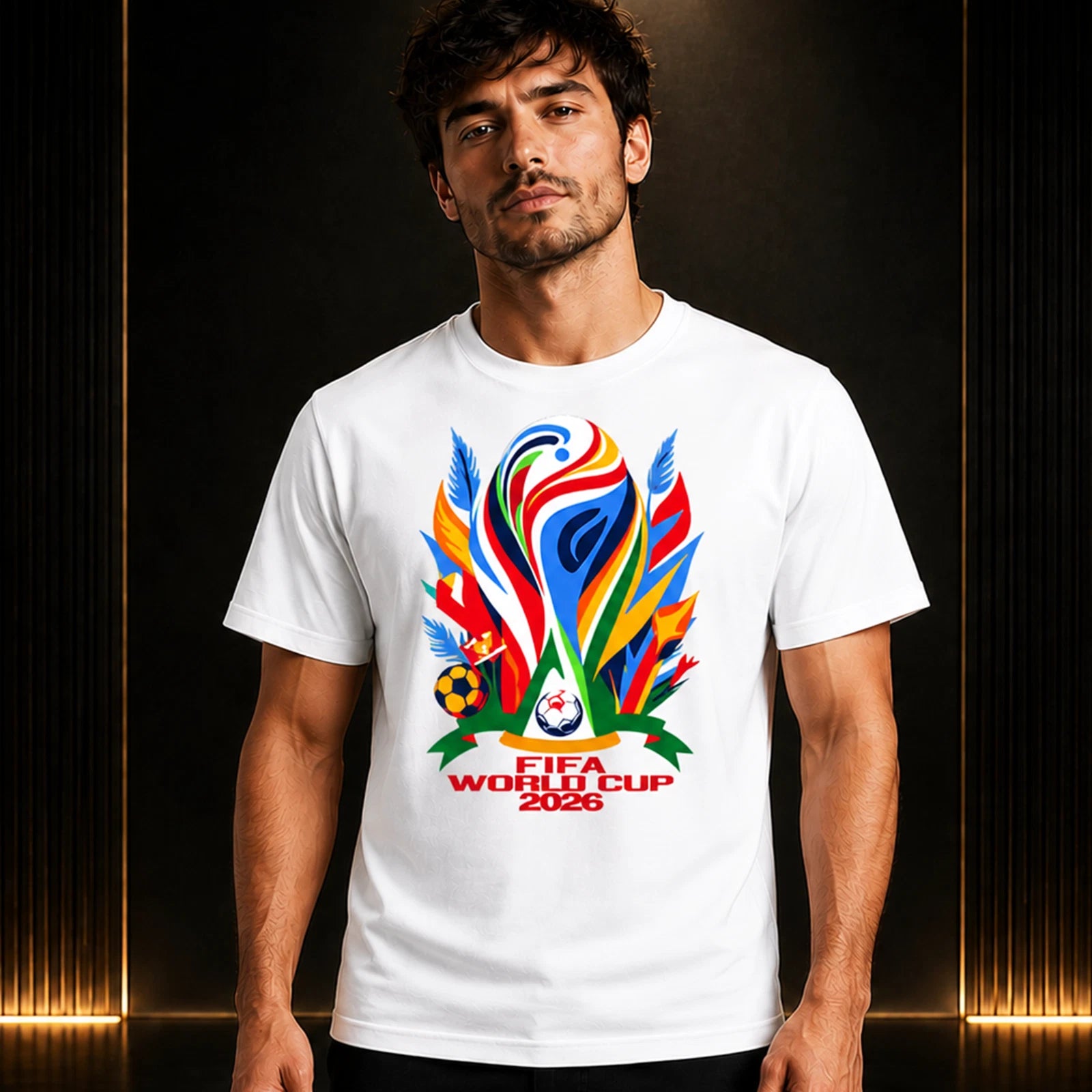 FIFA World Cup 2026 Graphic T-Shirt Unisex White Soccer Fan Tee Streetwear Top