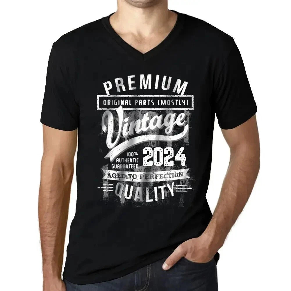 Men's Graphic T-Shirt V Neck Original Parts (Mostly) Aged to Perfection 2024