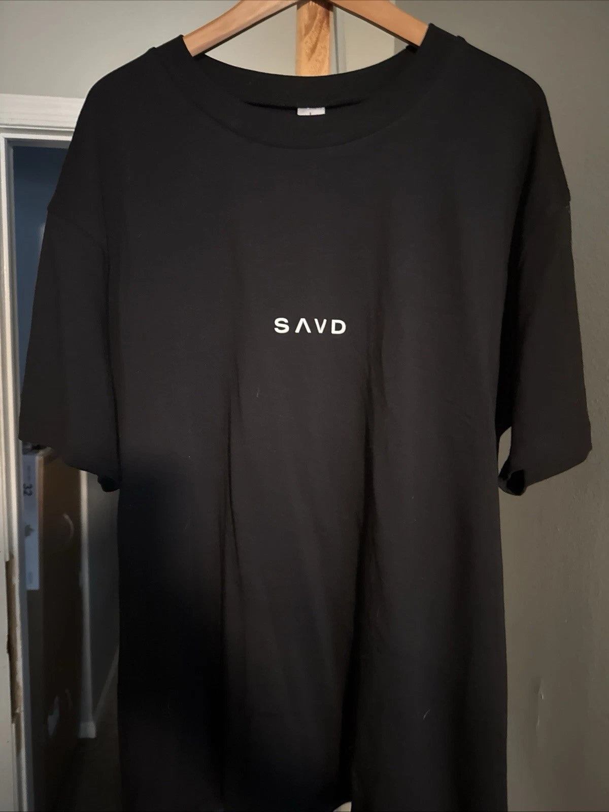 SAVD  Men’s Oversized Black T-Shirt ￼