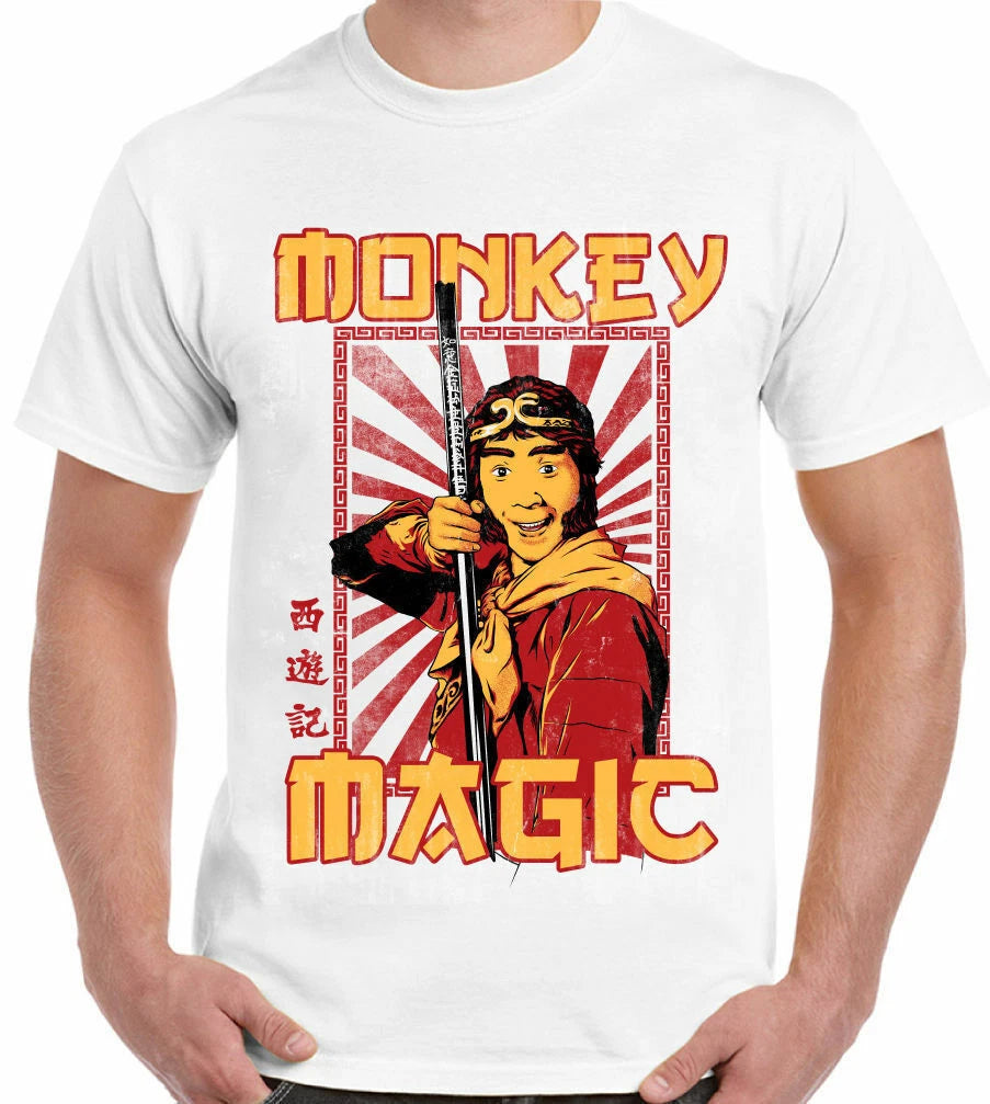 Monkey Magic T-Shirt Mens Retro Chinese Fantasy TV Show 70's 80's Martial Arts