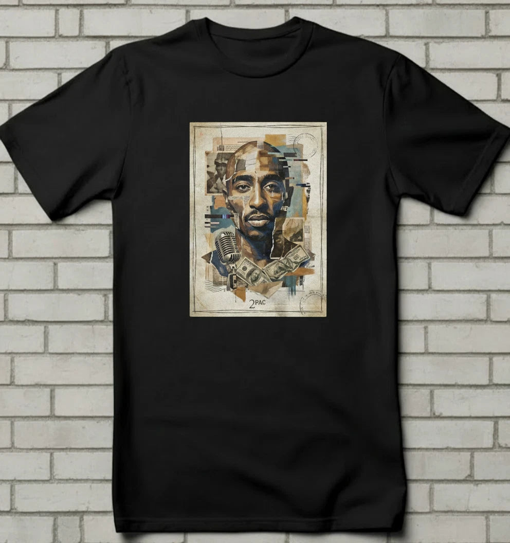 TUPAC CUSTOM DESIGN - T-Shirt Size S-5X
