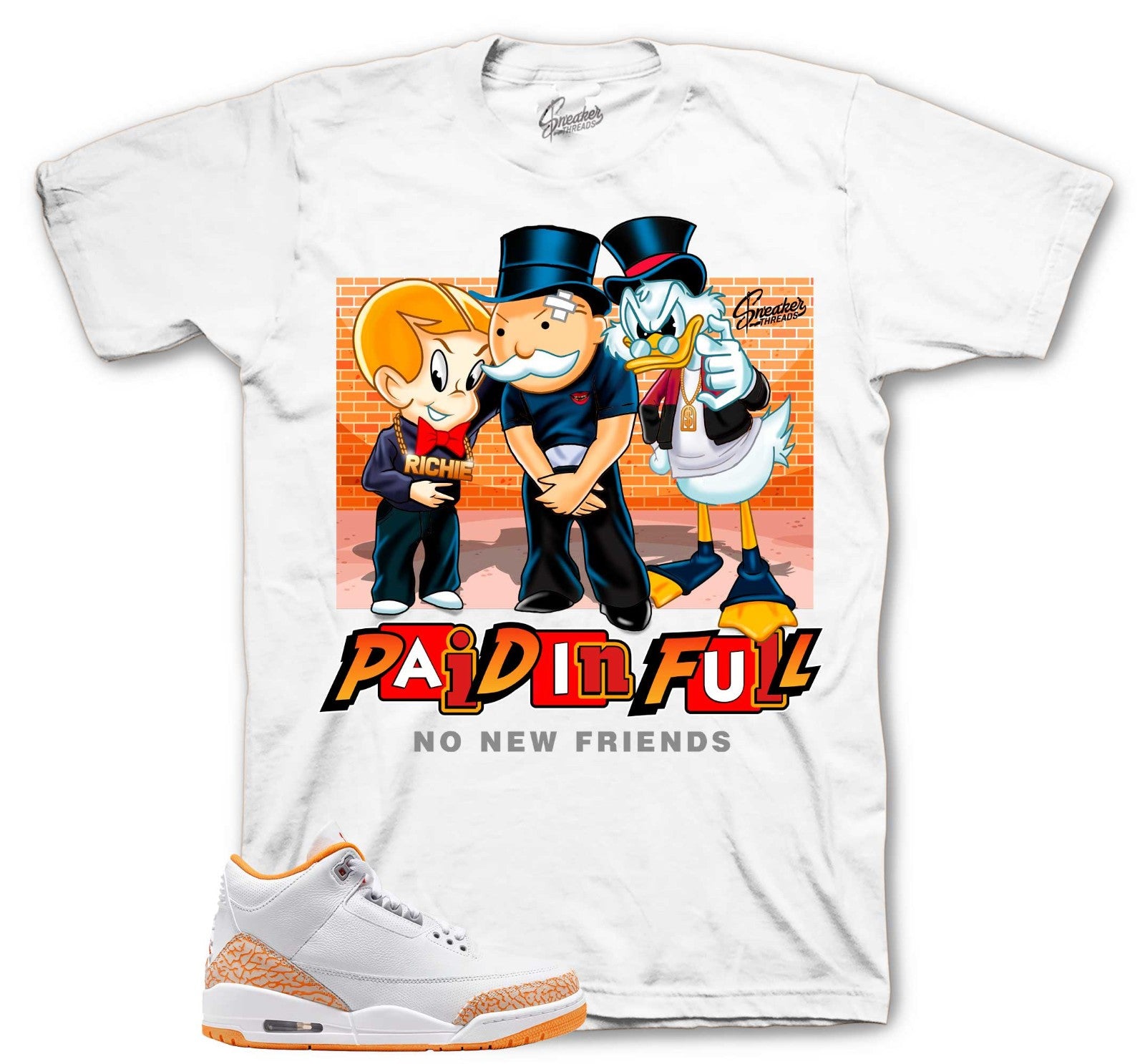 T-Shirts To Match Jordan 3 Orange Citrus - No New Friends Sneaker Tees