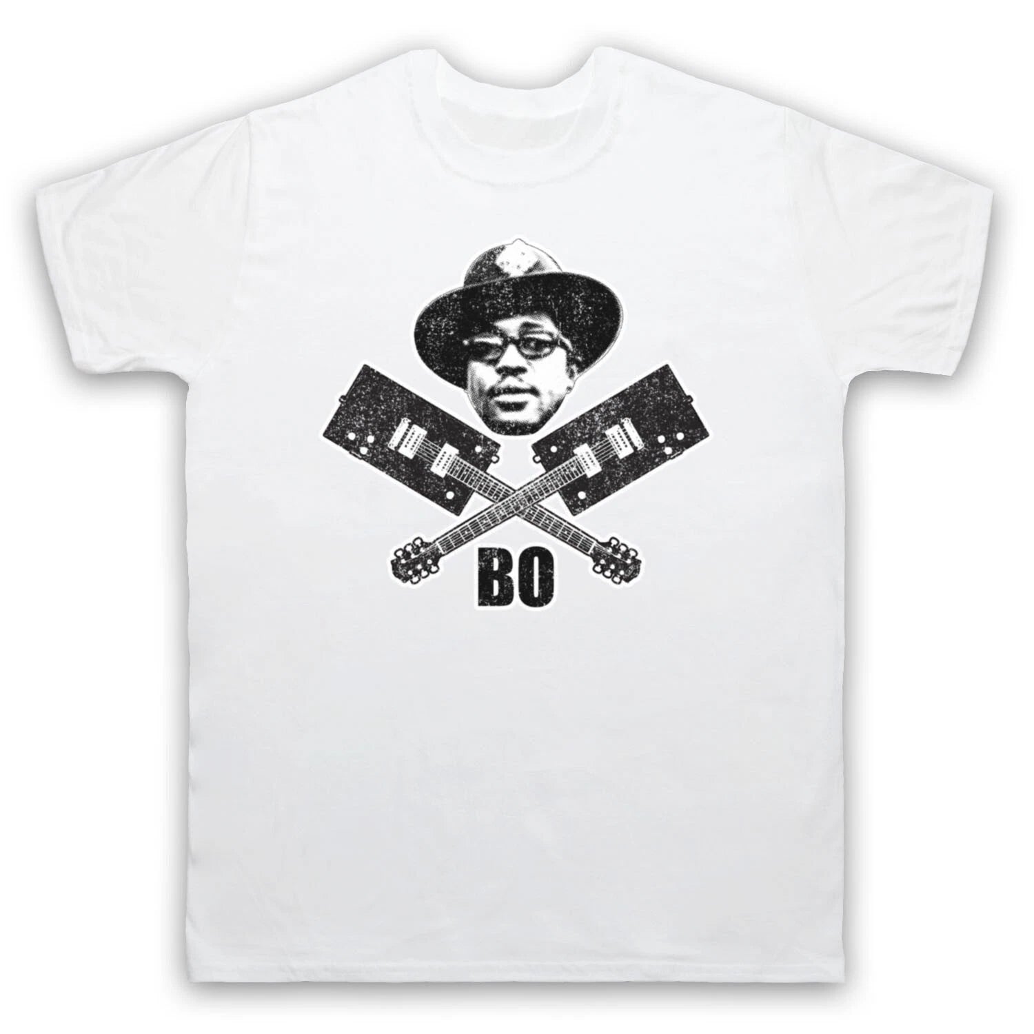 BO DIDDLEY THE ORIGINATOR R&B ROCK GUITAR UNOFFICIAL MENS & WOMENS T-SHIRT