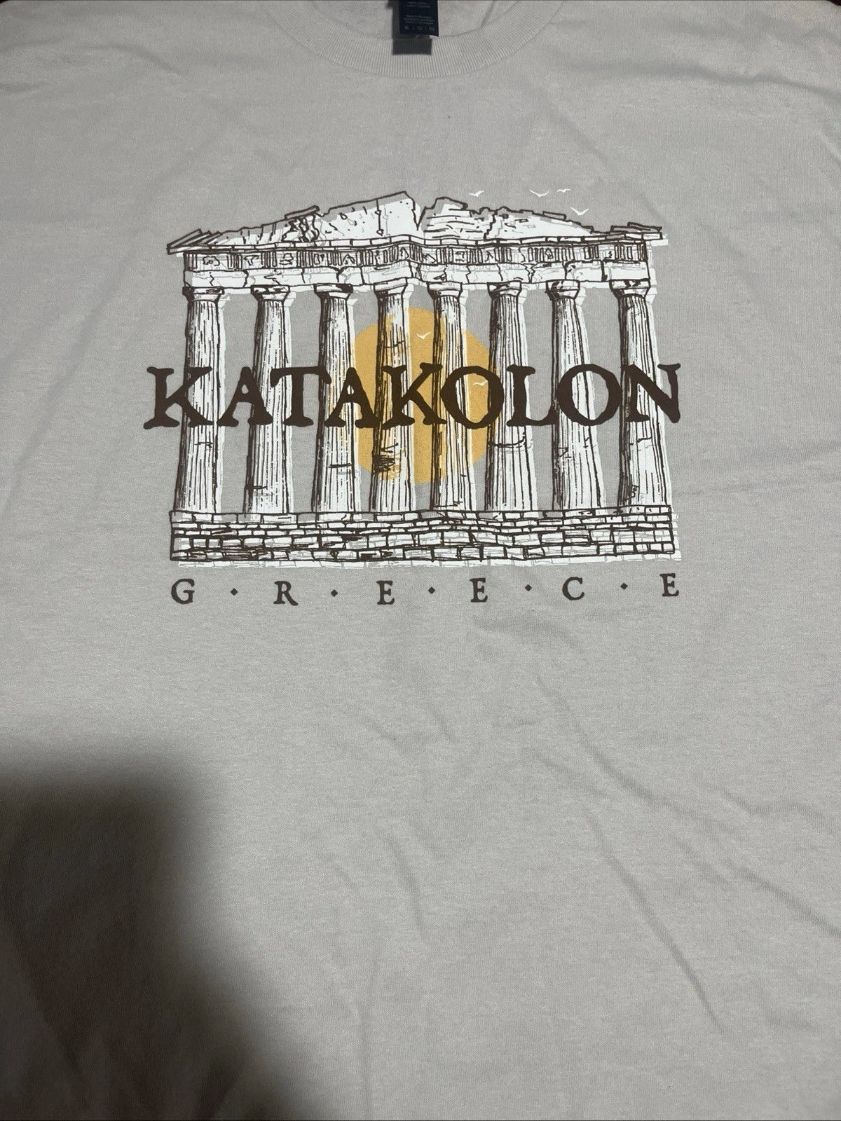 Katakolon Norwegian Cruise Line Shirt Men White Ship Ocean Crown NCL Adult XL