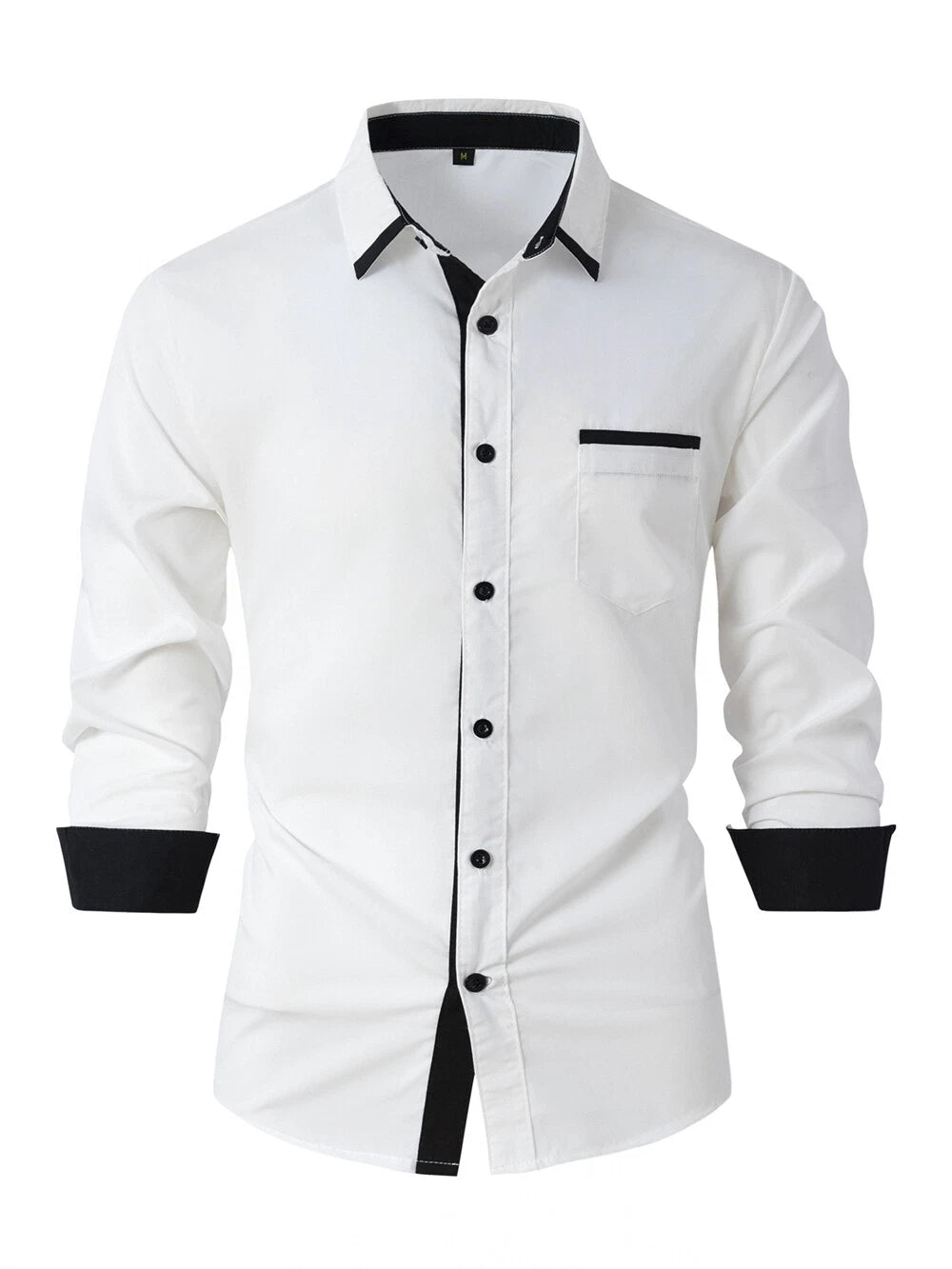 Men's Long Sleeve Business Shirt Casual Slim Shirts Button Down Tops Blouse