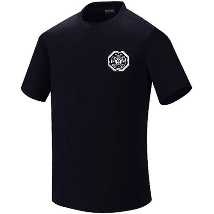 KUKKIWON NEW LOGO TAEKWONDO SPANDEX  aero cool T-shirts/BLACK/MADE IN KOREA