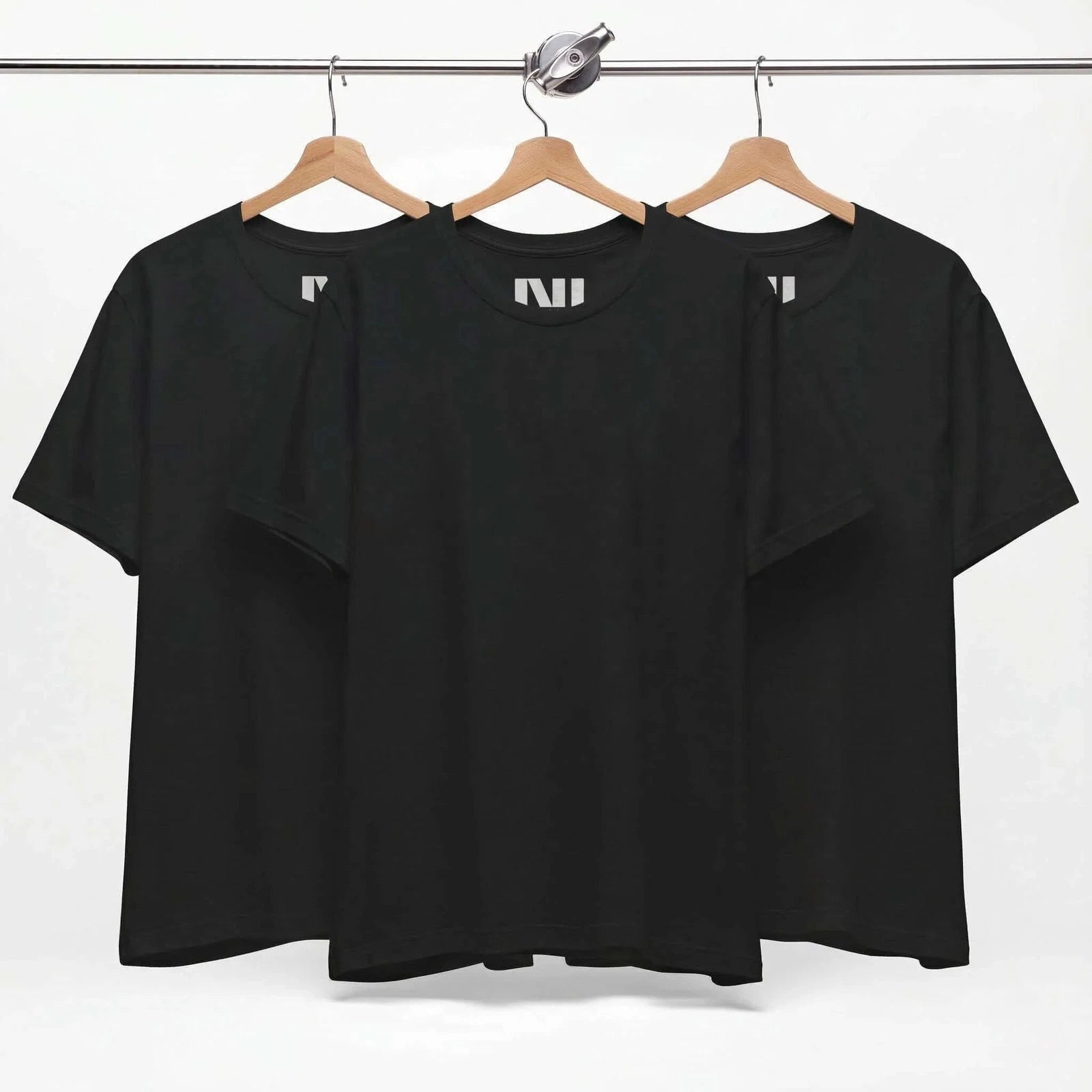 Essential Crew Neck T-shirt in Black - pack of 3  - 100% cotton | MOEBEER