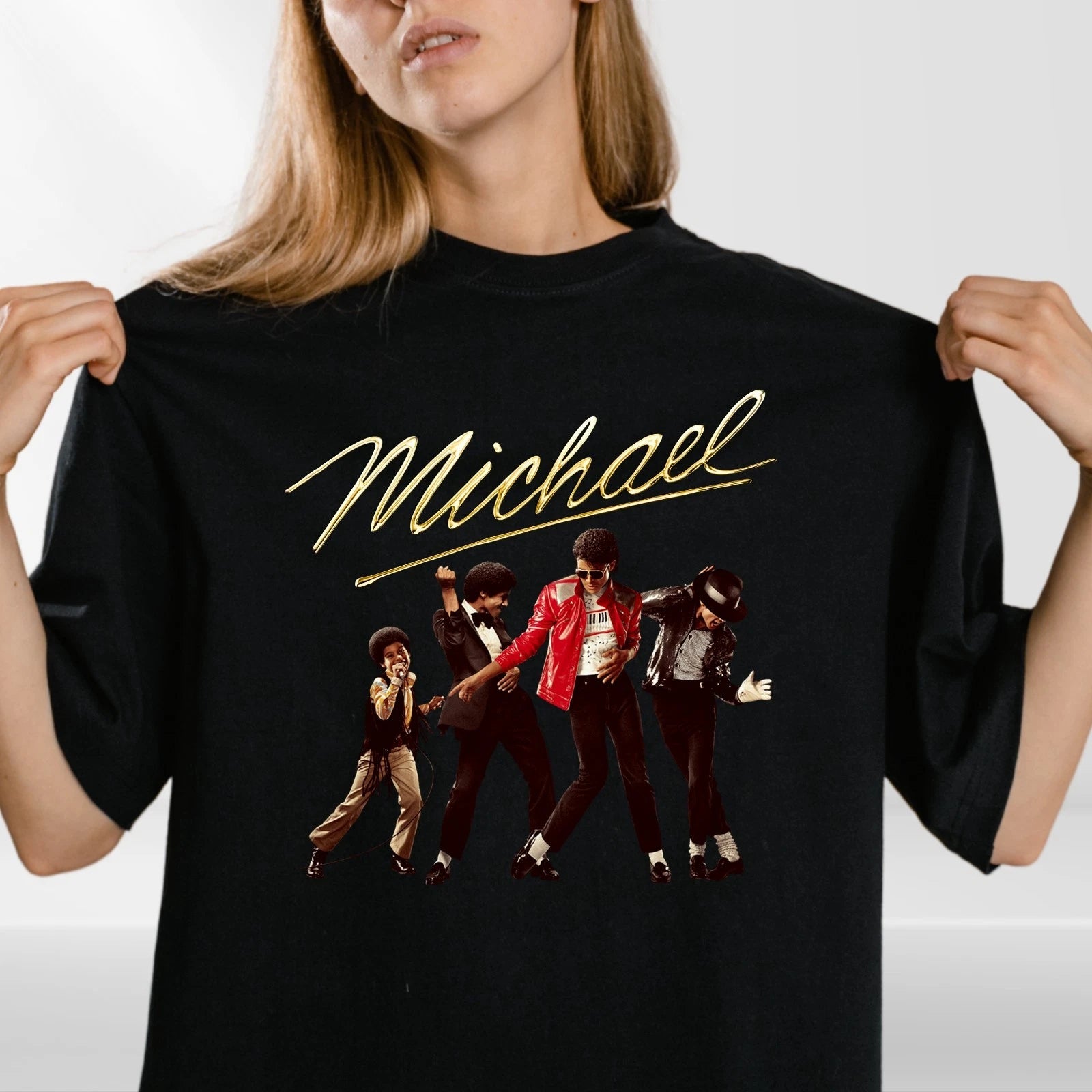 Michael Jackson 80s Thriller Crew Neck T-Shirt Unisex Tee