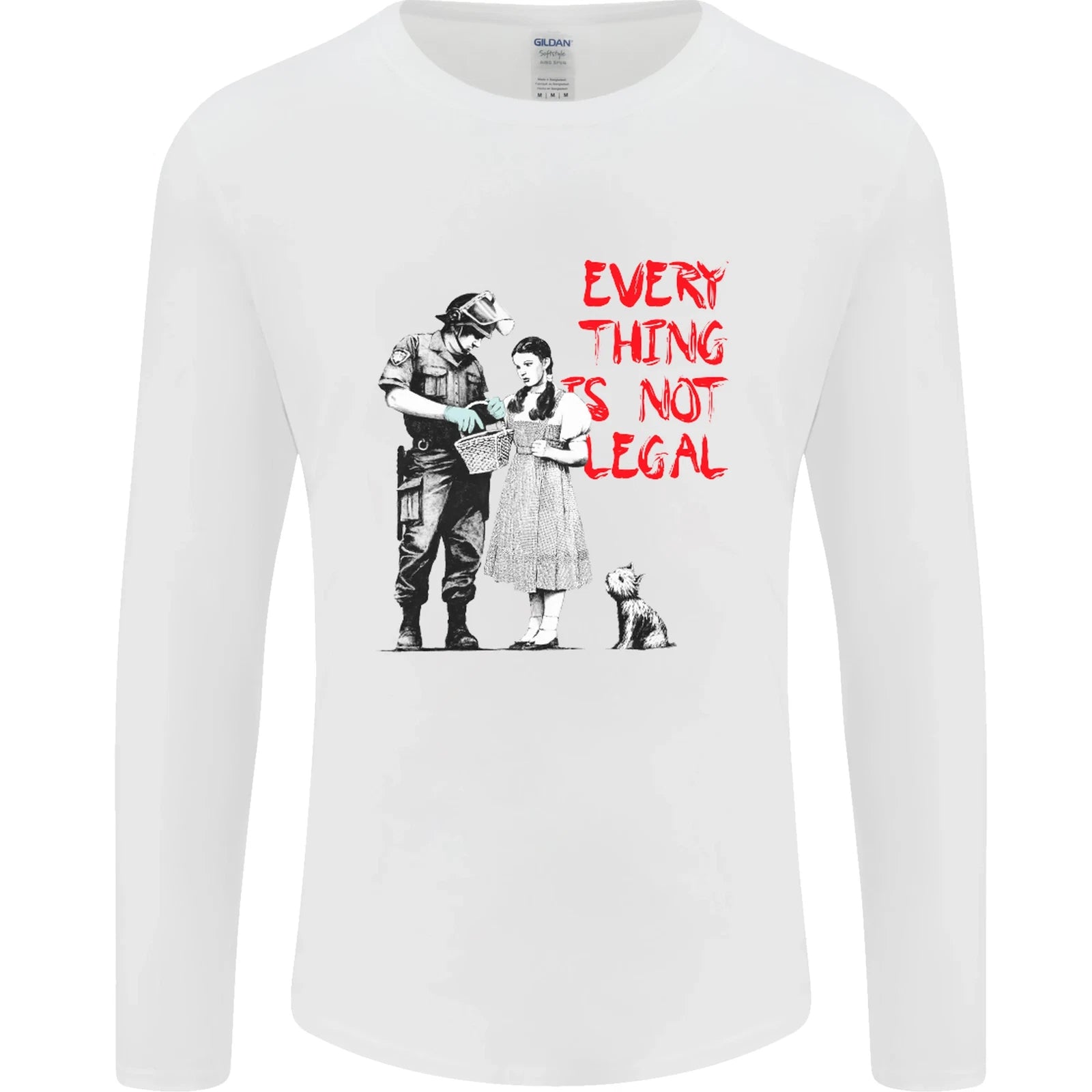 Banksy Art Everything Is Not Legal Mens Long Sleeve T-Shirt