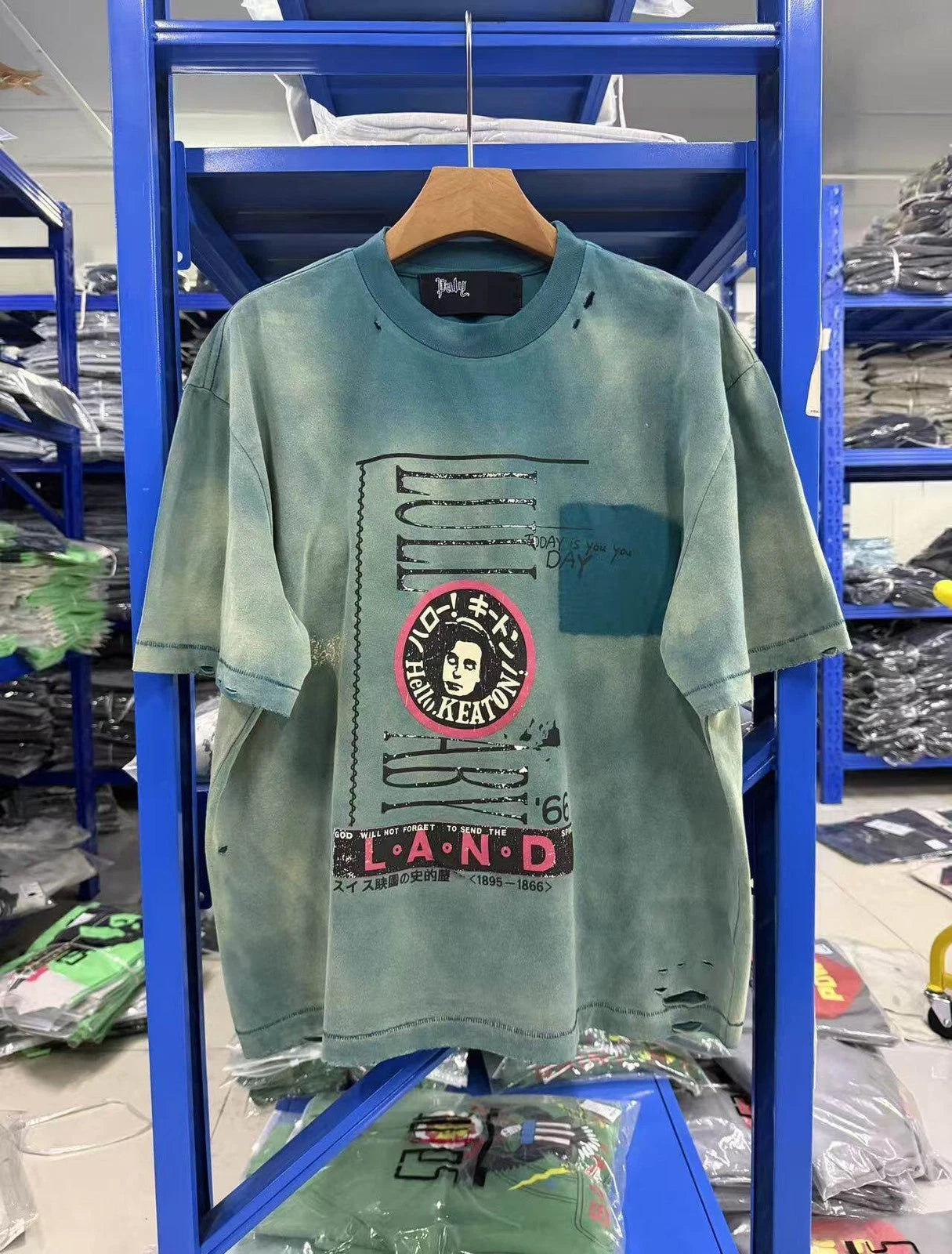 Vintage Distressed T-Shirt Men Women Loose High Street Short Sleeve Top Tee