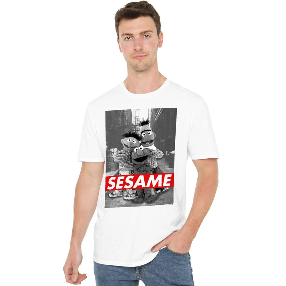 Sesame Street Sesame T-Shirt S-5XL, White