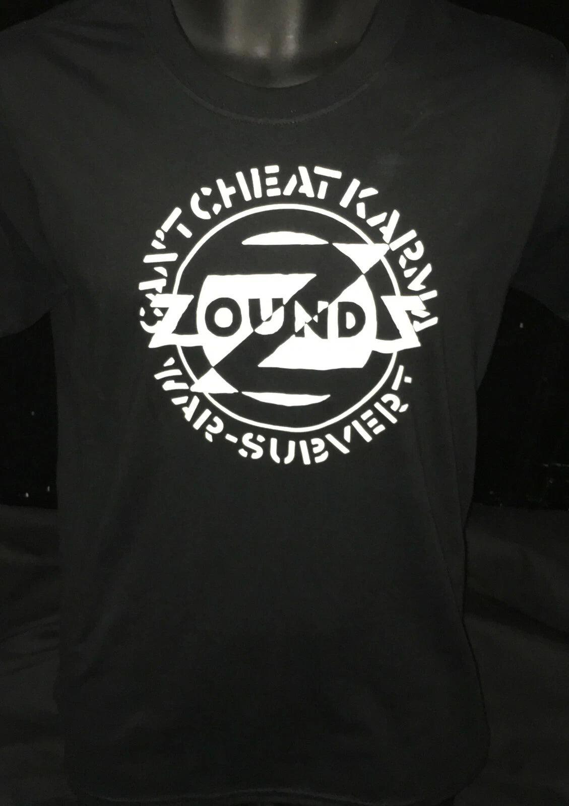 Zounds 'Can't Cheat Karma' NEW Black T Shirt, punk,anarchy,crass*SALE SOME SIZES
