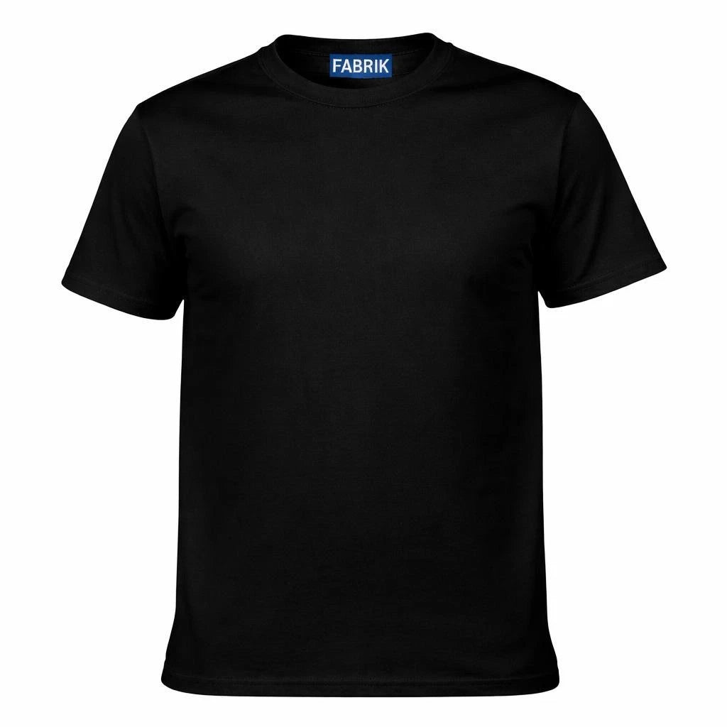 Fabrik Pure Cotton Crew Neck Plain Tee Shirt for Men in 6 Colours, 2XL-8XL