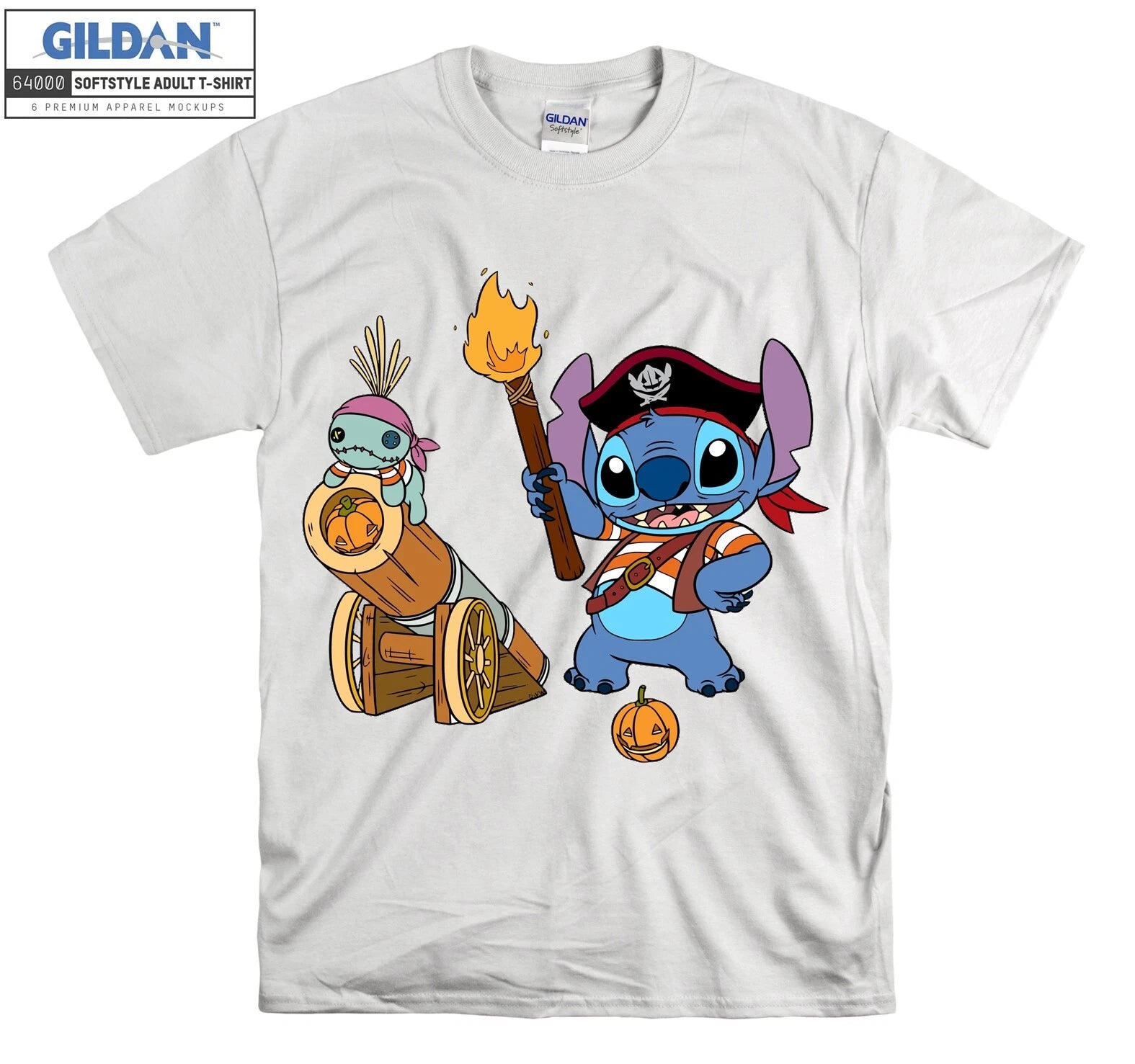 Stitch T-shirt Pirate Halloween Custom T shirt Men Women Unisex Tshirt V530