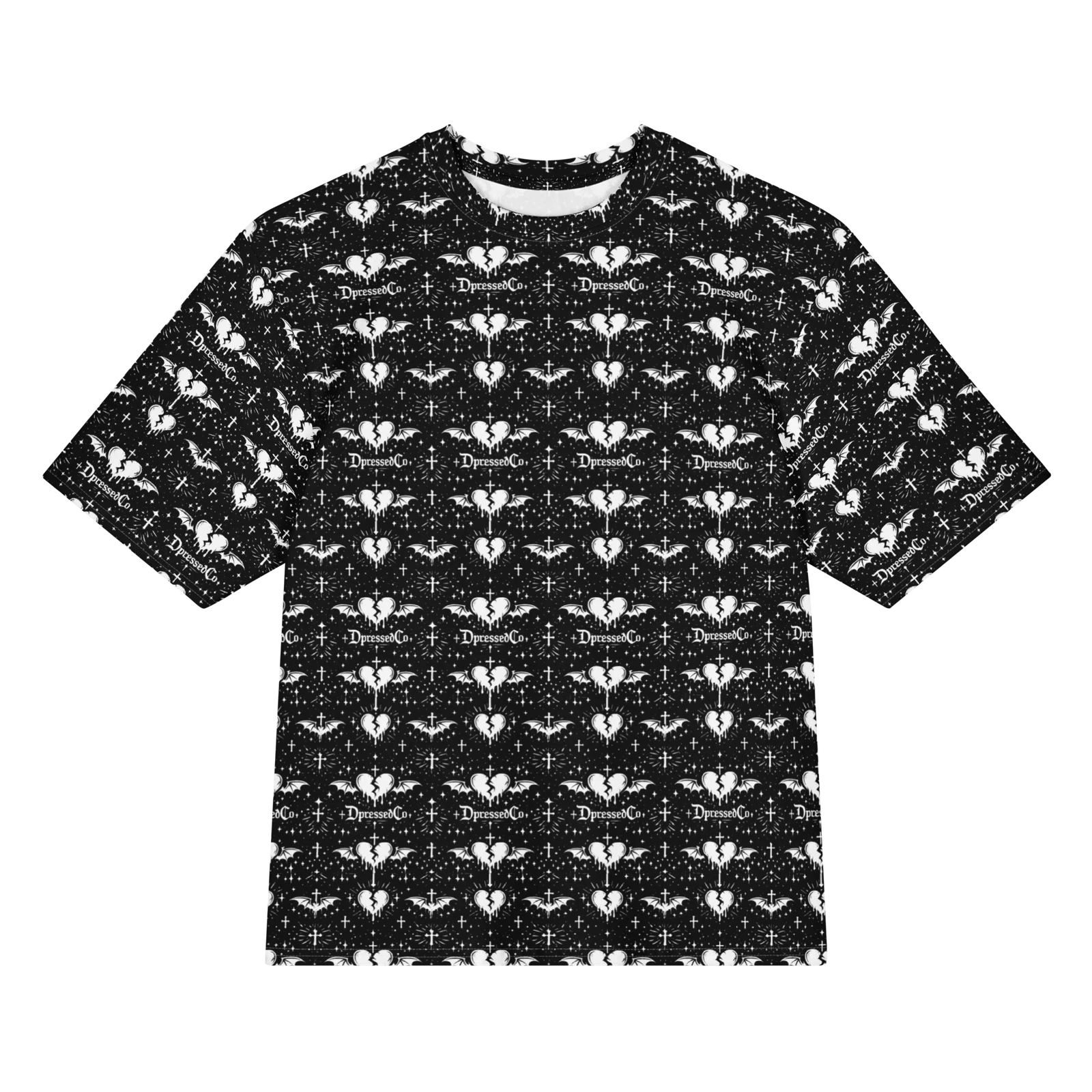 Unisex Oversized Cotton T-Shirt Gothic Emo Punk Alt Streetwear