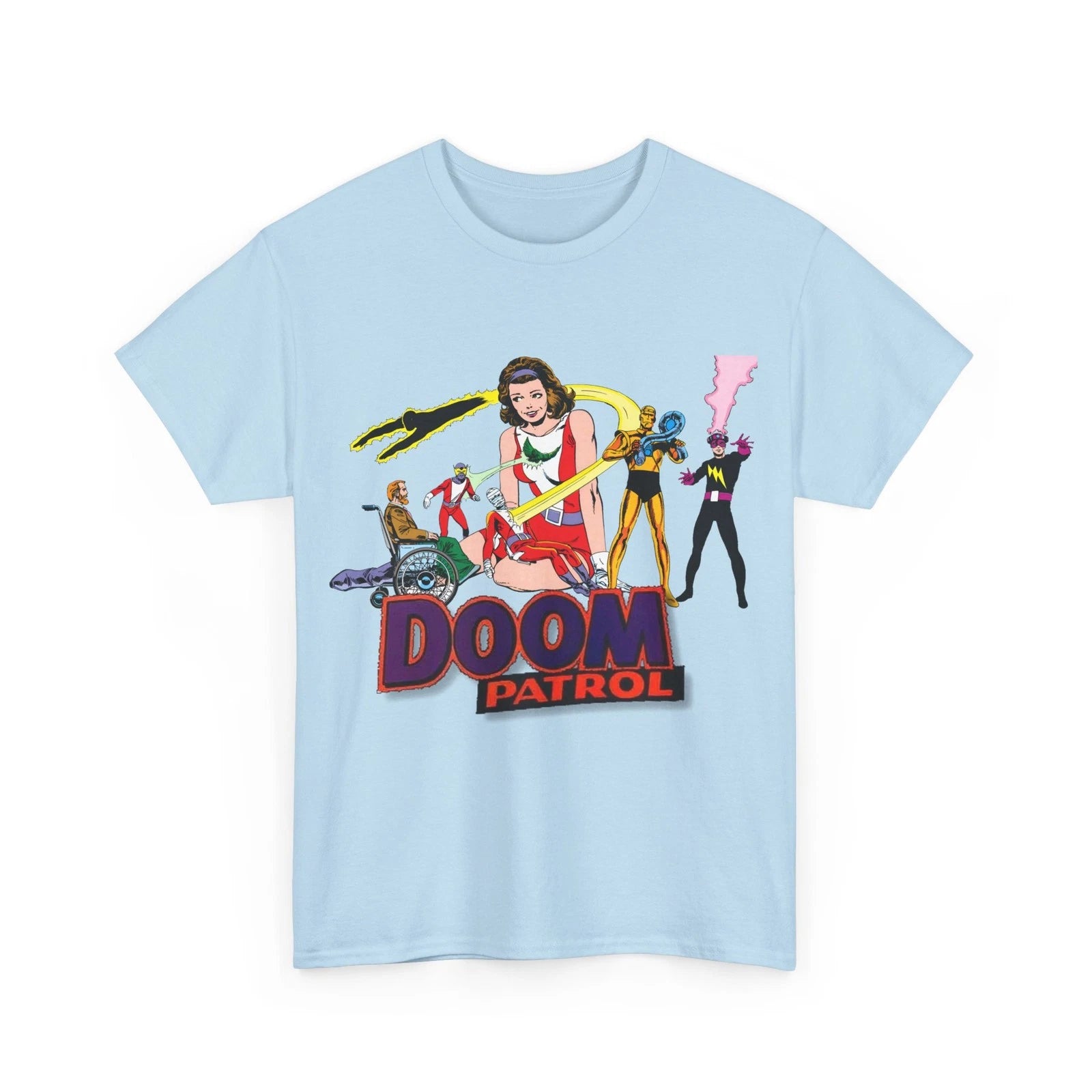 Doom Patrol T-Shirt - John Byrne Art - DC Comics - Beast Boy, Robotman, Mento