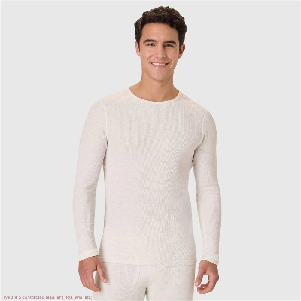 Hanes Men's Thermal Long Sleeve Waffle Knit Shirt - Oatmeal L *SEE DEAL!!!*