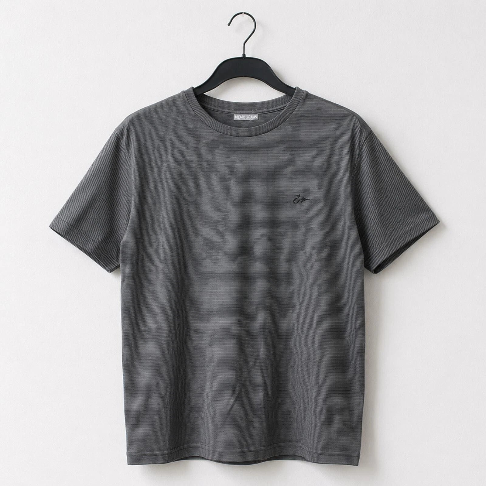 T&W Grey Striped T-Shirt XL Mens Casual Short Sleeve Minimal Tee