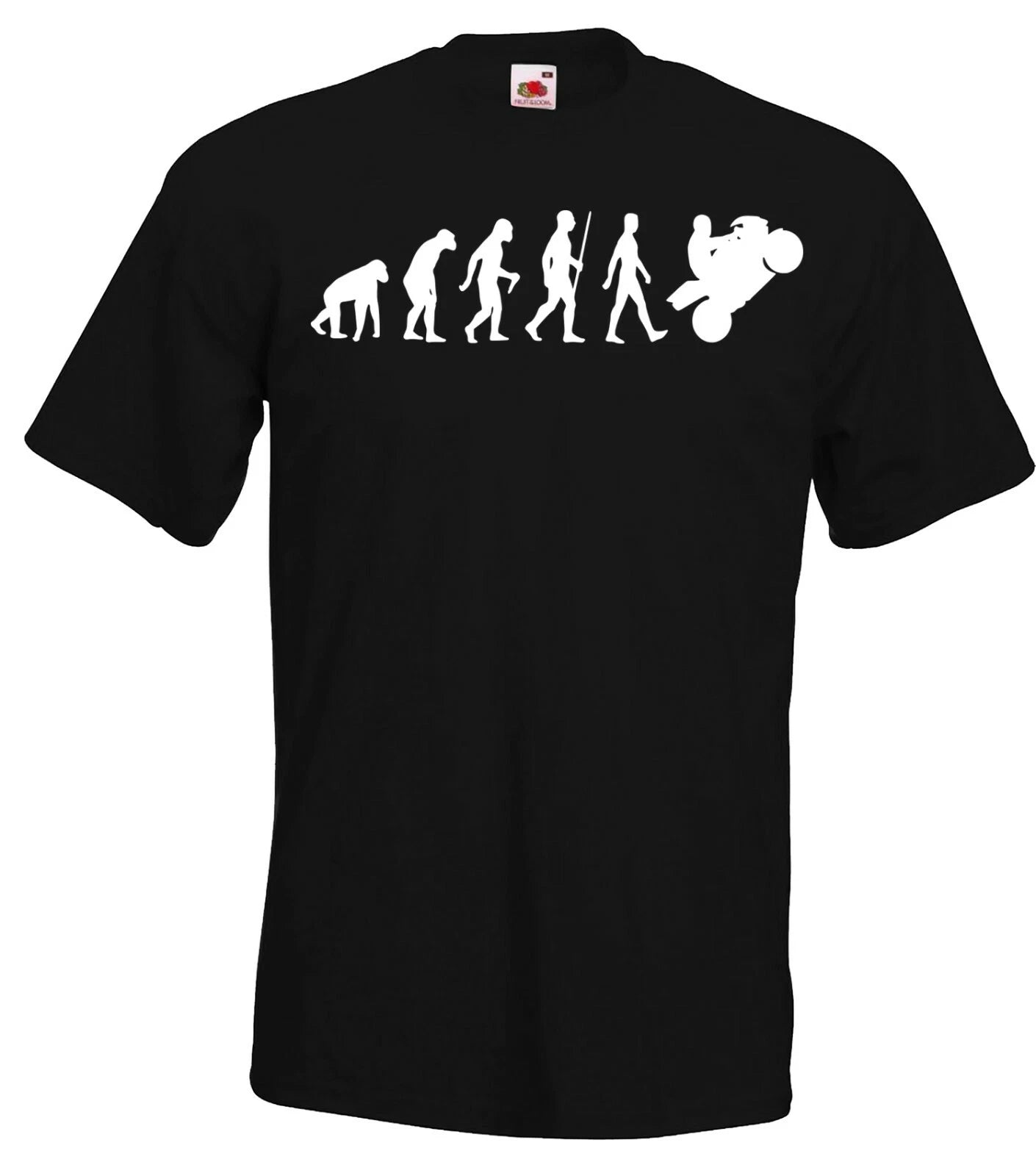 Youth Designz Mens T-Shirt Evolution Bike Logo Rocker Motorcycle Chopper Super