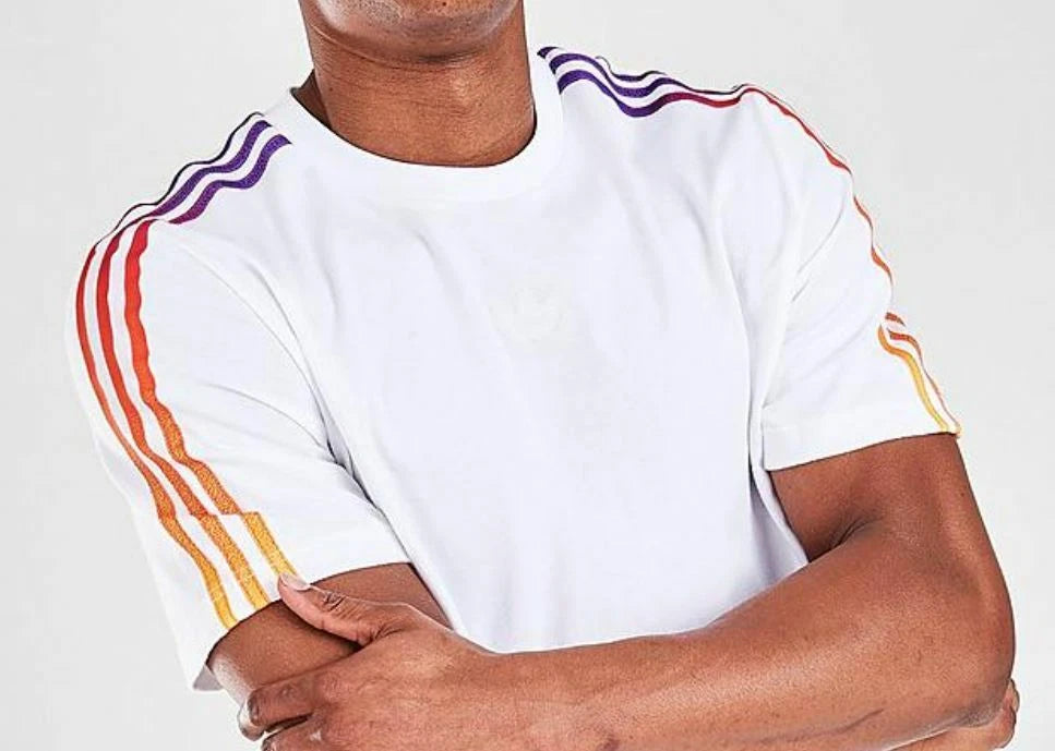 NEW MEN'S ADIDAS ORIGINALS CALIFORNIA TREFOIL 3 STRIPES SHIRT~SIZE LARGE  GN2418