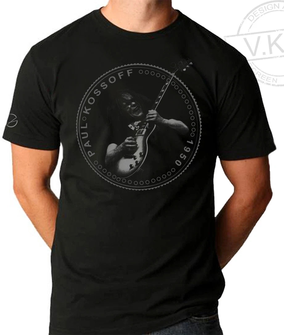 PAUL KOSSOFF of  FREE , Guitar Hero Cool Coin T shirt by VKG