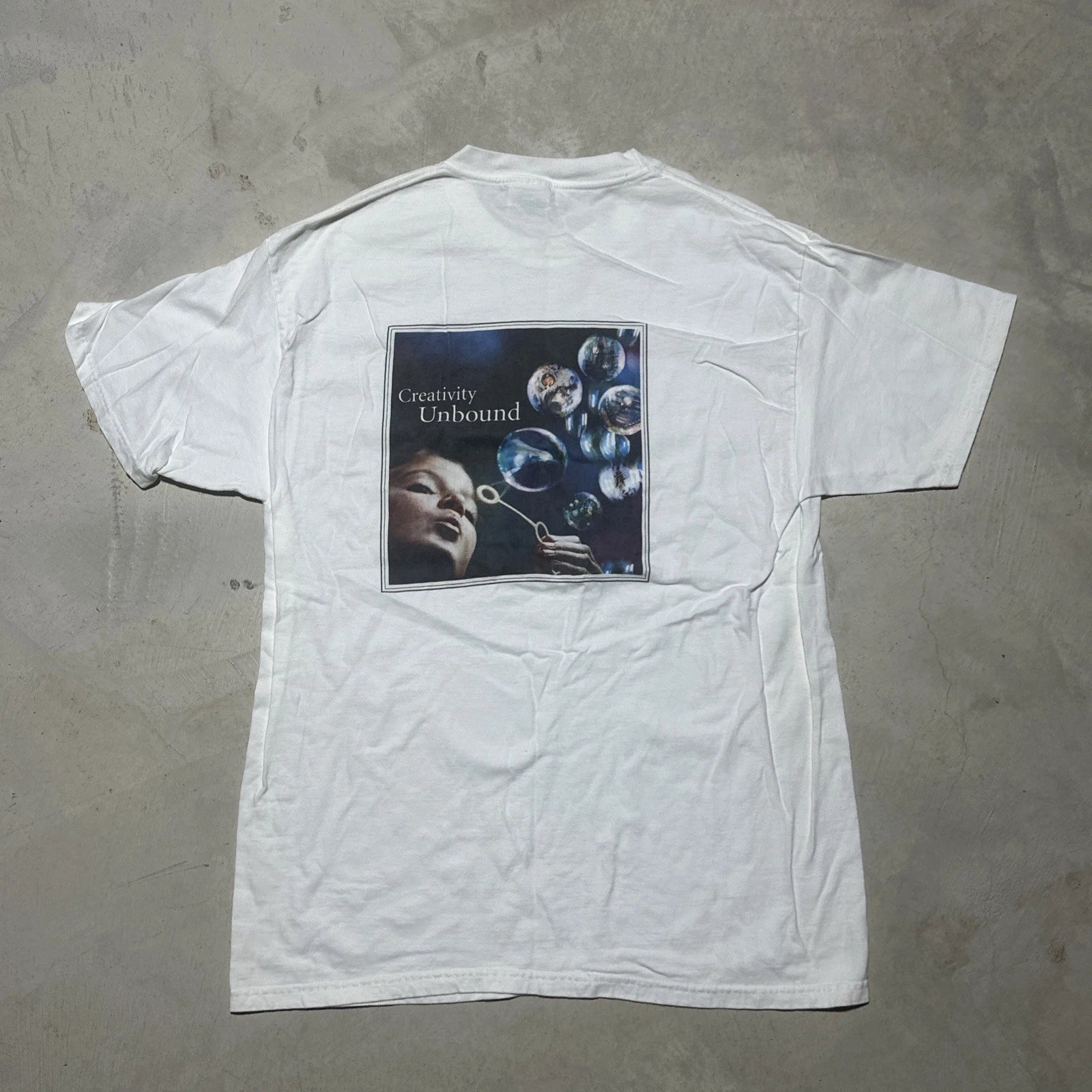 RARE Vintage Adobe Creativity Software T Shirt SZ L Music Promo Y2K Art Coding