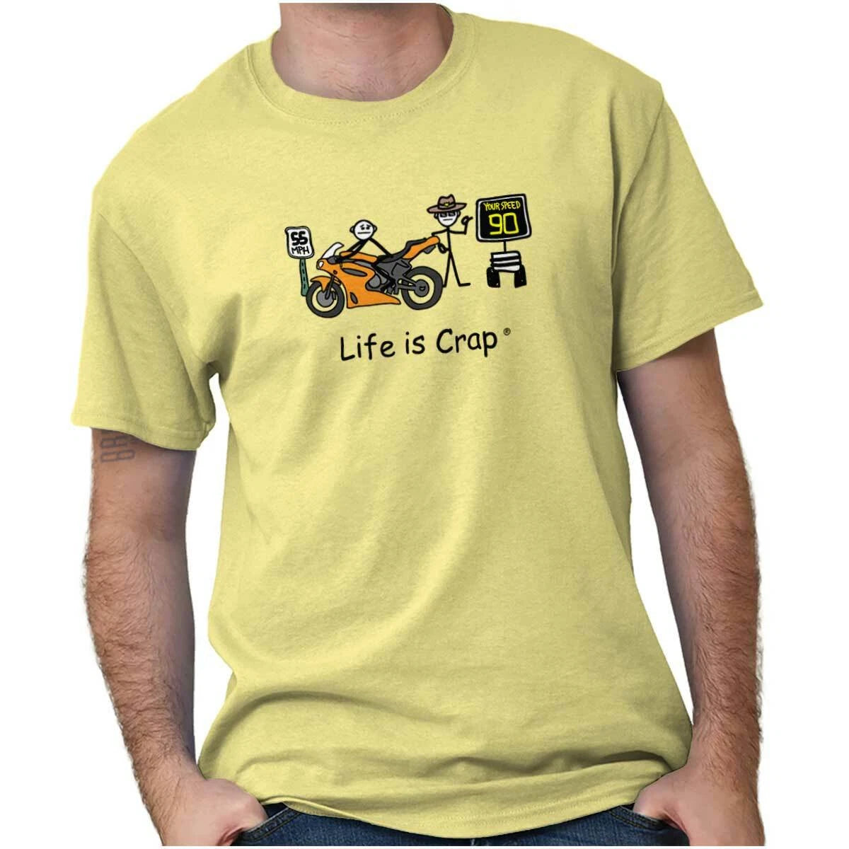 Life is Crap Motorcycle Speed Funny Shirt Cool Cute Gift Idea T Shirt