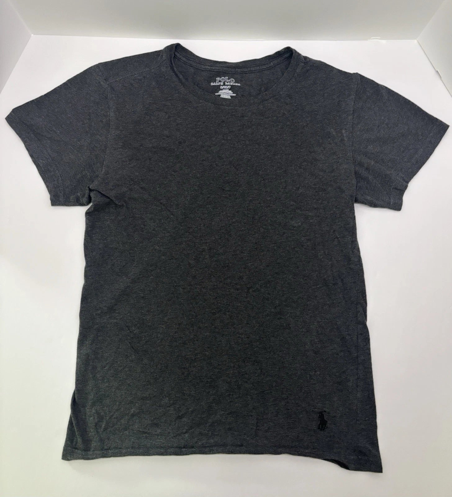 Polo Ralph Lauren Women’s Gray T-Shirt Small Slim Fit Crew Neck Pony Logo Tee