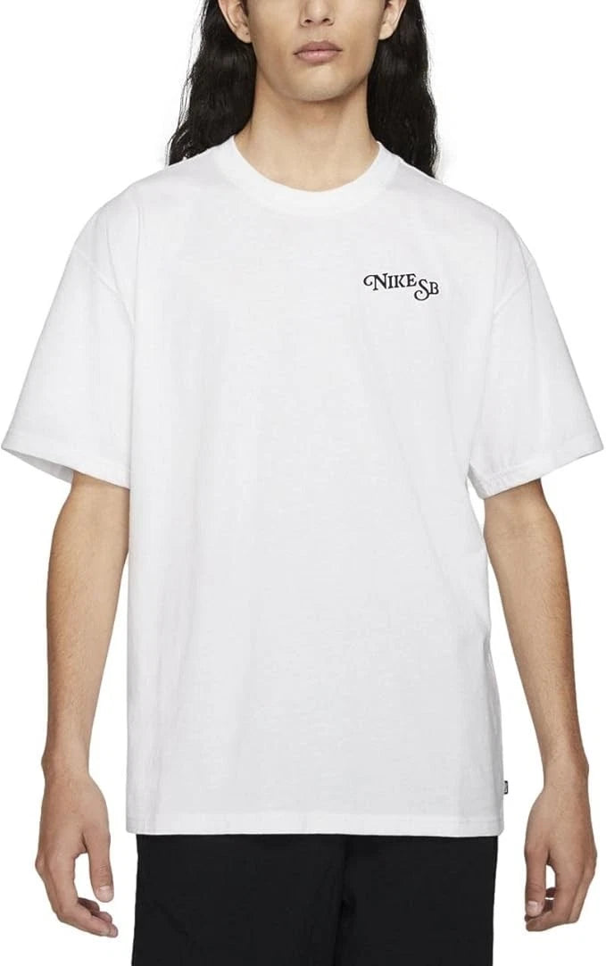 Nike SB Shirt Mens Cream Rose Graphic Loose Fit Skateboarding Tee DJ1222 100Sz M