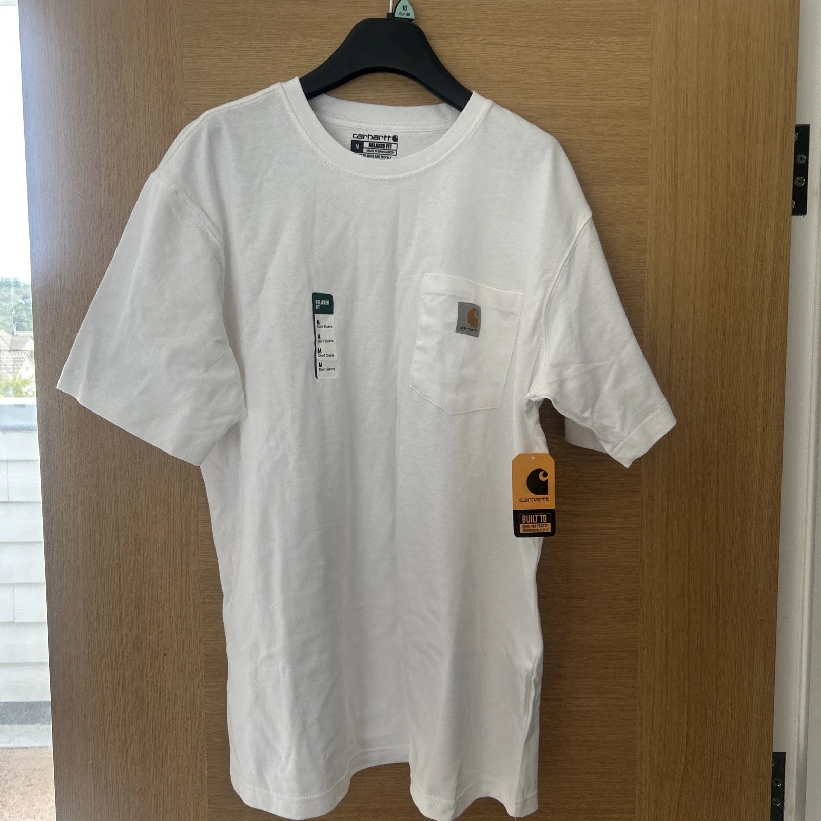 Carhartt Dearborn Relaxed Heavyweight Pocket Crew Neck T-Shirt Mens M White