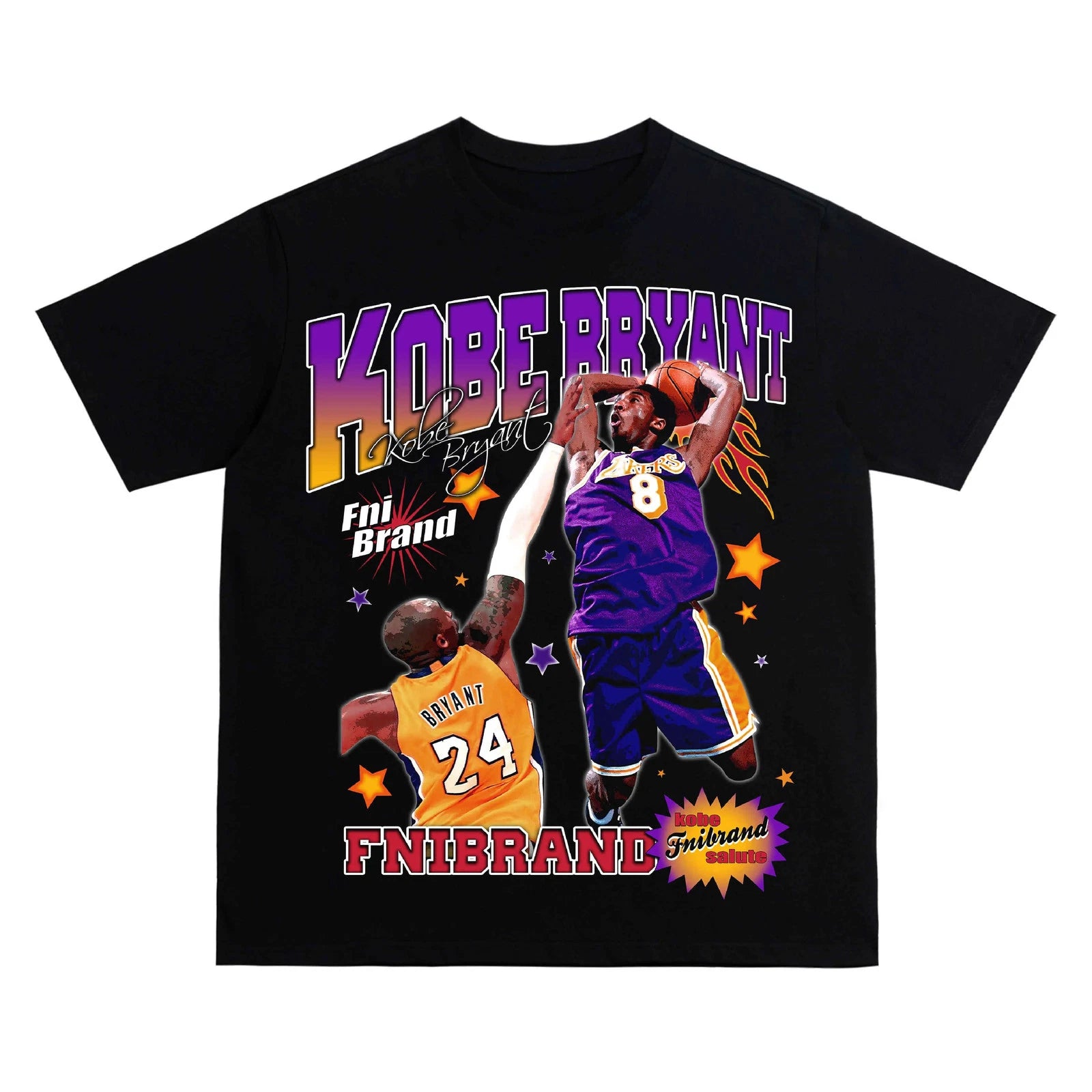 Kobe Bryant Face Graphic T Shirt Y2K Streetwear Basketball Tee Cotton S-3XL