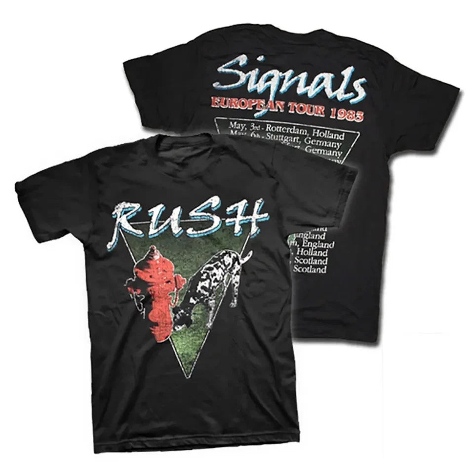 Rush Signals 1983 European Tour w Dates T-Shirt