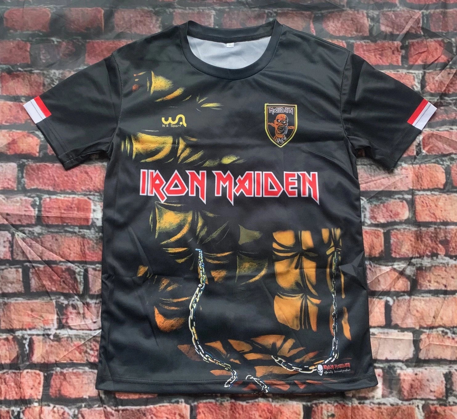 Iron Maiden Piece Of Mind Heavy Metal Rock Slim Fit Men’s Football Shirt New 4XL
