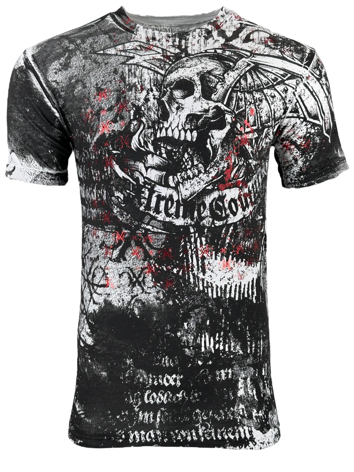 Xtreme Couture by Affliction Men'S T-Shirt Combatant Skull Biker S-5XL