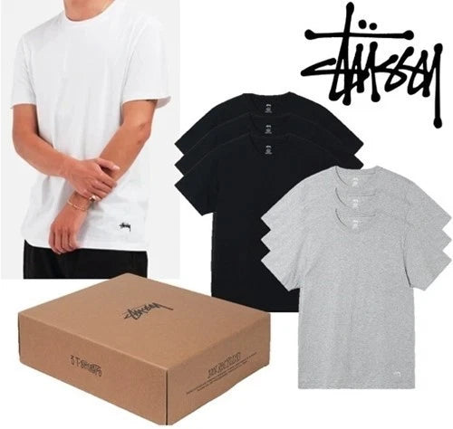 Stussy Undershirt Tees T-Shirt Authentic Black/White/Grey - BUY + FOR LESS