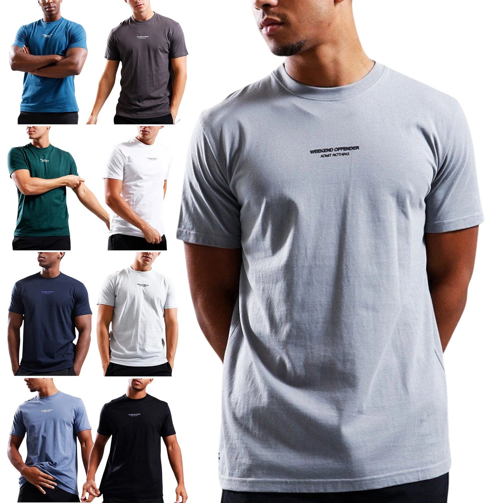 Weekend Offender Mens T Shirts Pullover Casual Summer Cotton Comfort Rib New