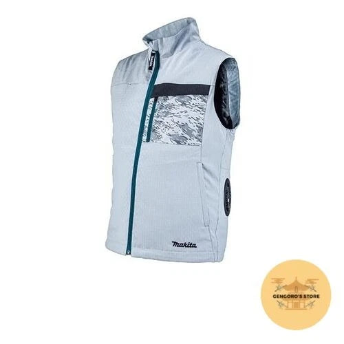 Makita Cordless Fan Cooling Vest Stretch Fabric Gray Size LL