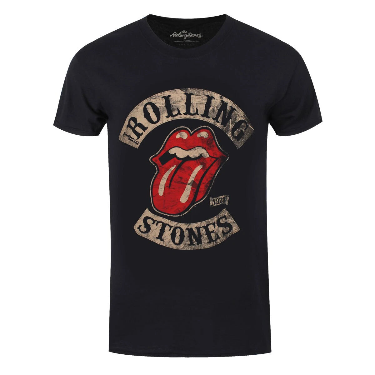 Rolling Stones T-Shirt 1978 Tour Tongue Official Black New