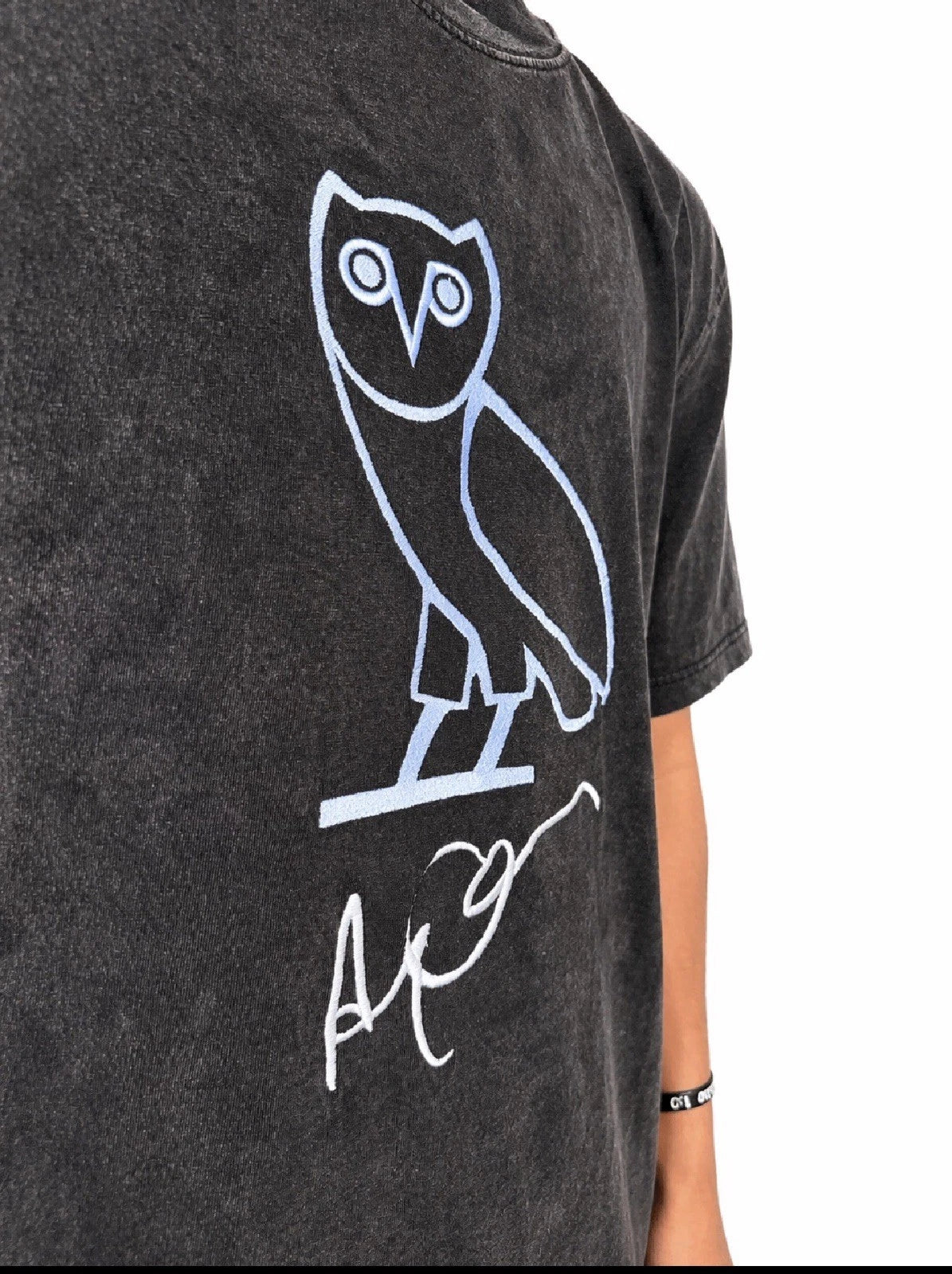 Iced Drake OVO Owl Embroidered T-Shirt – Premium Oversized Streetwear Tee (M)