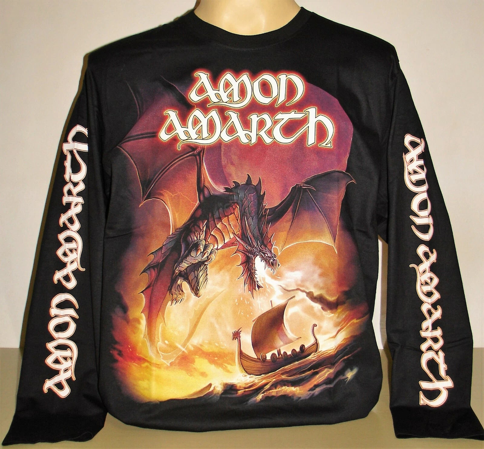 Amon Amarth Sea Of Blood Long Sleeve T-Shirt Size S XL 2XL 3XL Death Metal Band